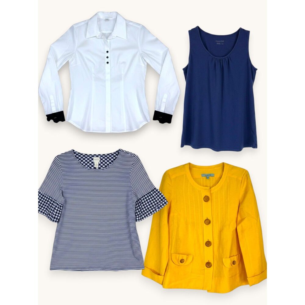 Women's Clothing Bundle 4 Tops Jacket Coldwater Creek Chico's S/M Resale Lot